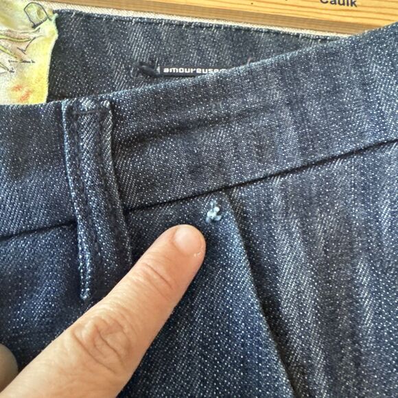 New London Amoureusement Anthony Frym Y2K Dark Wash Slight Flare Sz 29 (30x33.5) - Picture 12 of 16